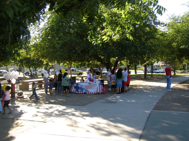 Image of the national Night Out business at Starbird Park.